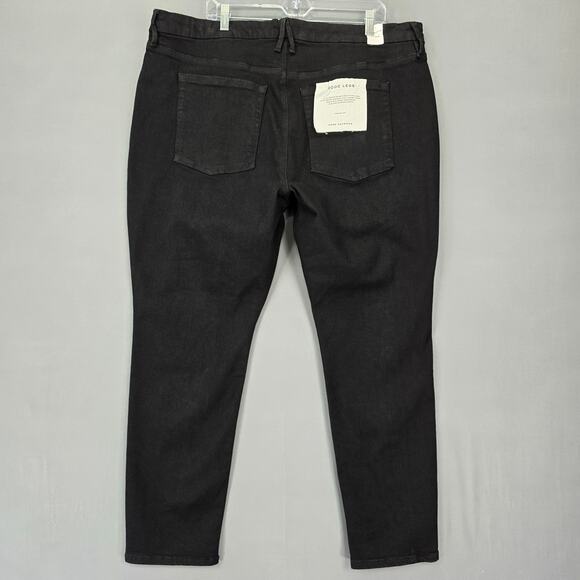 Good American Good Legs Skinny Sculpting Jeans Womens Plus Size 28 Black Stretch - Picture 2 of 14